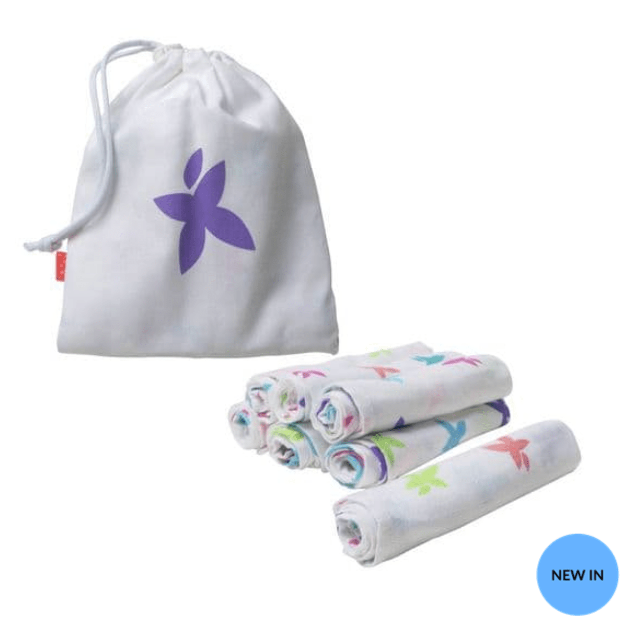Cuski Mini Bamboo Muslin Wipes – Pack of 7